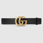 Leather belt with Double G buckle Black Friday