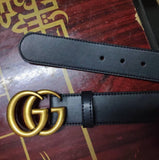 Women G-Style Gold Buckle Leather Slim Belts Pattern For Jeans