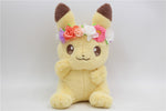 Flower Pikachu & Eevee Mascot Plush toy