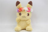 Flower Pikachu & Eevee Mascot Plush toy