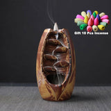 Waterfall Incense Burner Ceramic Incense Holder,Option for Mixed Incense Cones