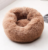 Pet Dog Cat Calming Bed Round Nest Warm Soft Plush Comfortable Sleeping Bed Nest