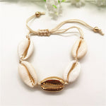 Fashion White Natural Cowrie Shell Choker Necklace for Women Metal Shell Pendant Necklace Statement Collier Gold Color Jewelry