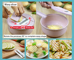 Mandoline Slicer Potato Peeler Carrot Onion Grater with Strainer Vegetable Cutte