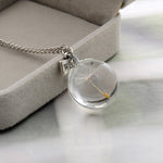 Wish Real Dandelion Crystal Necklace