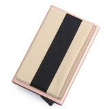 Aluminum Wallet With Elasticity Back Pocket ID Card Holder