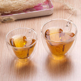 180ml/240ml Heart Love Shaped Double Wall Glass Mug