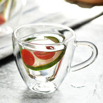 180ml/240ml Heart Love Shaped Double Wall Glass Mug