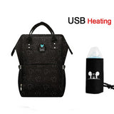 Fashion Maternity Nursing Diaper Bag, Water-proof USB Heating Toddler