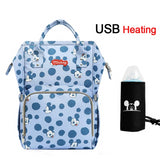 Fashion Maternity Nursing Diaper Bag, Water-proof USB Heating Toddler