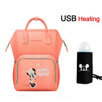 Fashion Maternity Nursing Diaper Bag, Water-proof USB Heating Toddler