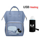 Fashion Maternity Nursing Diaper Bag, Water-proof USB Heating Toddler