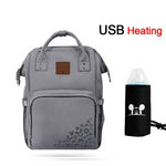 Fashion Maternity Nursing Diaper Bag, Water-proof USB Heating Toddler