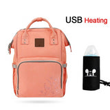 Fashion Maternity Nursing Diaper Bag, Water-proof USB Heating Toddler