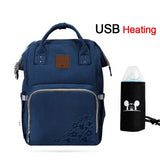 Fashion Maternity Nursing Diaper Bag, Water-proof USB Heating Toddler