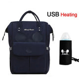 Fashion Maternity Nursing Diaper Bag, Water-proof USB Heating Toddler