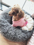 Pet Dog Cat Calming Bed Round Nest Warm Soft Plush Comfortable Sleeping Bed Nest