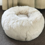 Pet Dog Cat Calming Bed Round Nest Warm Soft Plush Comfortable Sleeping Bed Nest