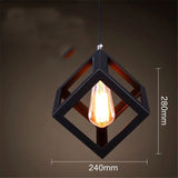 LED Cage Pendant Lights Retro Industrial Style Coffee Restaurant Personality Bar