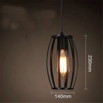 LED Cage Pendant Lights Retro Industrial Style Coffee Restaurant Personality Bar