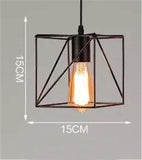 LED Cage Pendant Lights Retro Industrial Style Coffee Restaurant Personality Bar