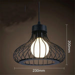 LED Cage Pendant Lights Retro Industrial Style Coffee Restaurant Personality Bar