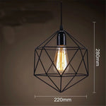 LED Cage Pendant Lights Retro Industrial Style Coffee Restaurant Personality Bar