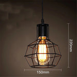 LED Cage Pendant Lights Retro Industrial Style Coffee Restaurant Personality Bar