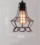 LED Cage Pendant Lights Retro Industrial Style Coffee Restaurant Personality Bar