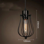 LED Cage Pendant Lights Retro Industrial Style Coffee Restaurant Personality Bar