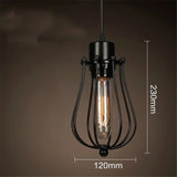 LED Cage Pendant Lights Retro Industrial Style Coffee Restaurant Personality Bar