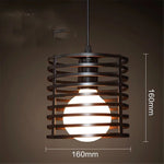 LED Cage Pendant Lights Retro Industrial Style Coffee Restaurant Personality Bar