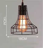 LED Cage Pendant Lights Retro Industrial Style Coffee Restaurant Personality Bar