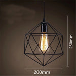 LED Cage Pendant Lights Retro Industrial Style Coffee Restaurant Personality Bar