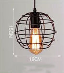 LED Cage Pendant Lights Retro Industrial Style Coffee Restaurant Personality Bar