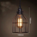 LED Cage Pendant Lights Retro Industrial Style Coffee Restaurant Personality Bar