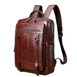 New Genuine leather retro casual  Men's backpack large capacity travel backpack