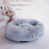 Pet Dog Cat Calming Bed Round Nest Warm Soft Plush Comfortable Sleeping Bed Nest