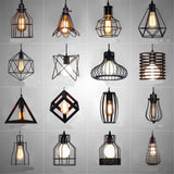 LED Cage Pendant Lights Retro Industrial Style Coffee Restaurant Personality Bar