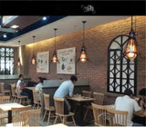 LED Cage Pendant Lights Retro Industrial Style Coffee Restaurant Personality Bar