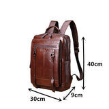 New Genuine leather retro casual  Men's backpack large capacity travel backpack