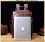 New Genuine leather retro casual  Men's backpack large capacity travel backpack